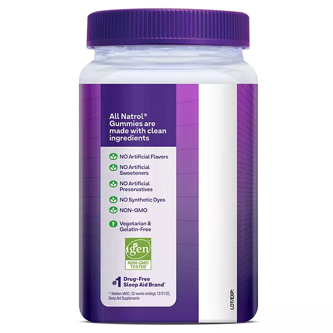Natrol Sleep Melatonin 10mg Per Serving Gummies, Strawberry, 180 ct.