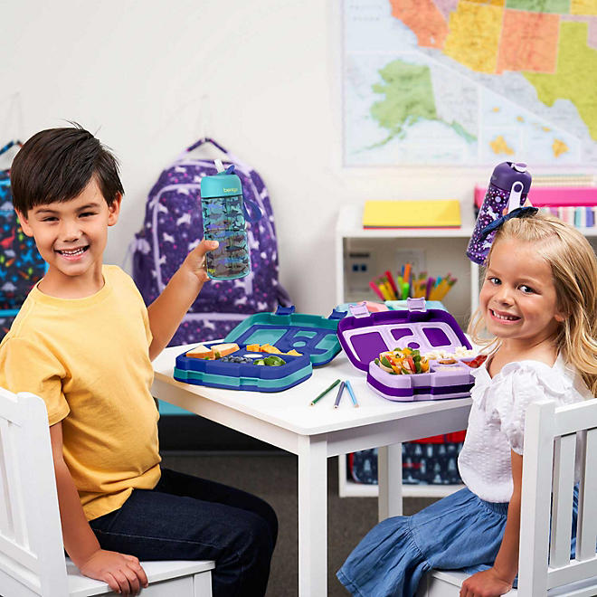 Bentgo Kids Prints Lunch Box & Water Bottle Set Rainbows and Butterflies