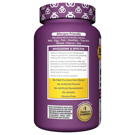 Zarbee's Naturals Children's Elderberry Immune Support (80 gummies)