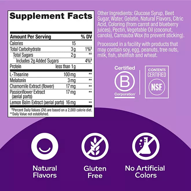 OLLY Restful Sleep Gummies, Blackberry (110 ct.)