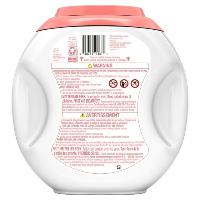 Dreft Laundry Detergent XL Pacs, Lightly Scented, Lavender, HE Compatible, 25 Count