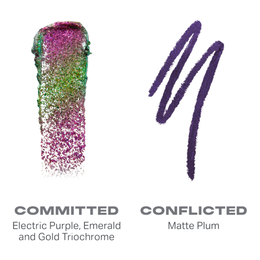 Sombra de ojos en barra líquida y en crema de doble acabado Mixed Signals Committed/Conflicted