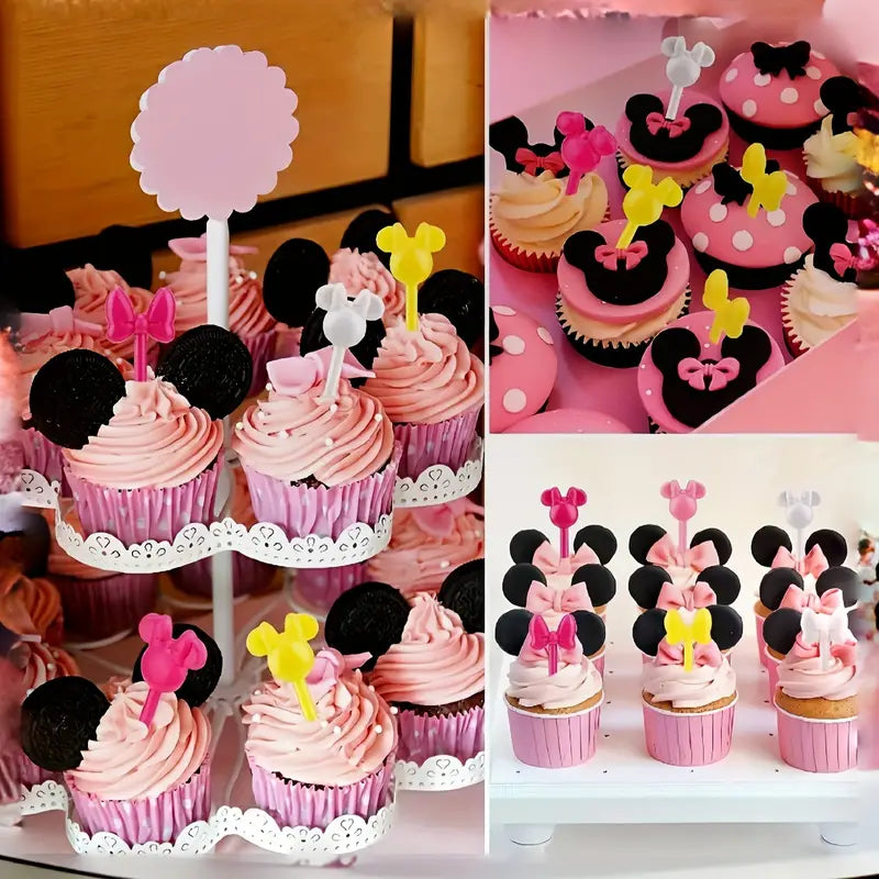 Mini Tenedor Para Lonchera Minnie Mouse 10 piezas