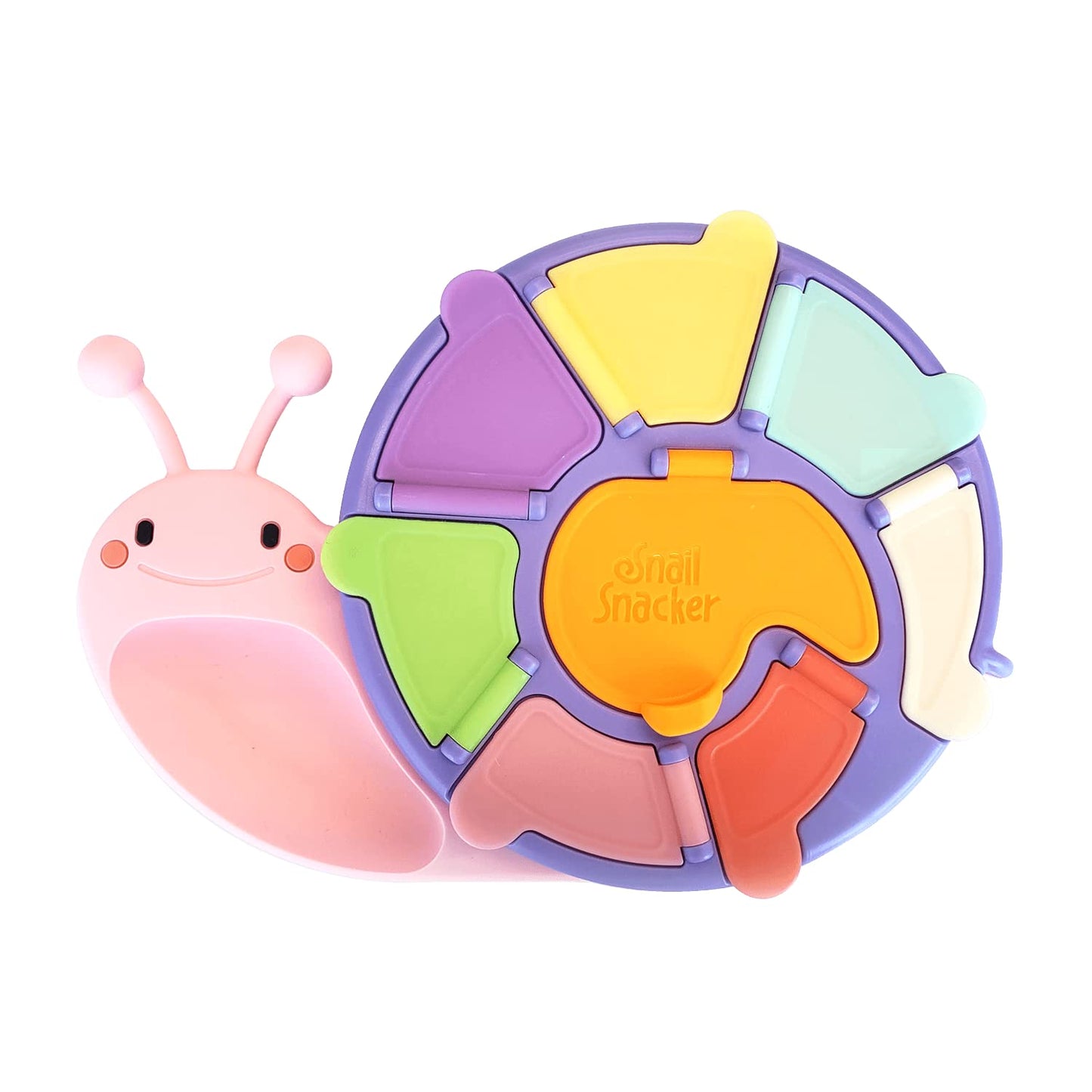 Snack de caracol Caja de aperitivos de silicona para niños pequeños y bebés Rosa