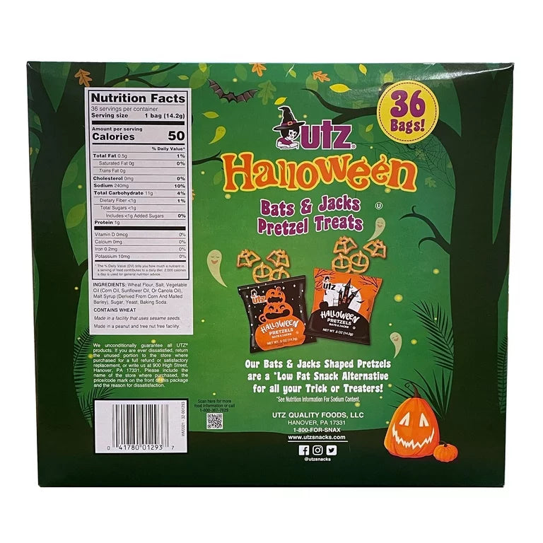 Utz Halloween Bats and Jacks Pretzel