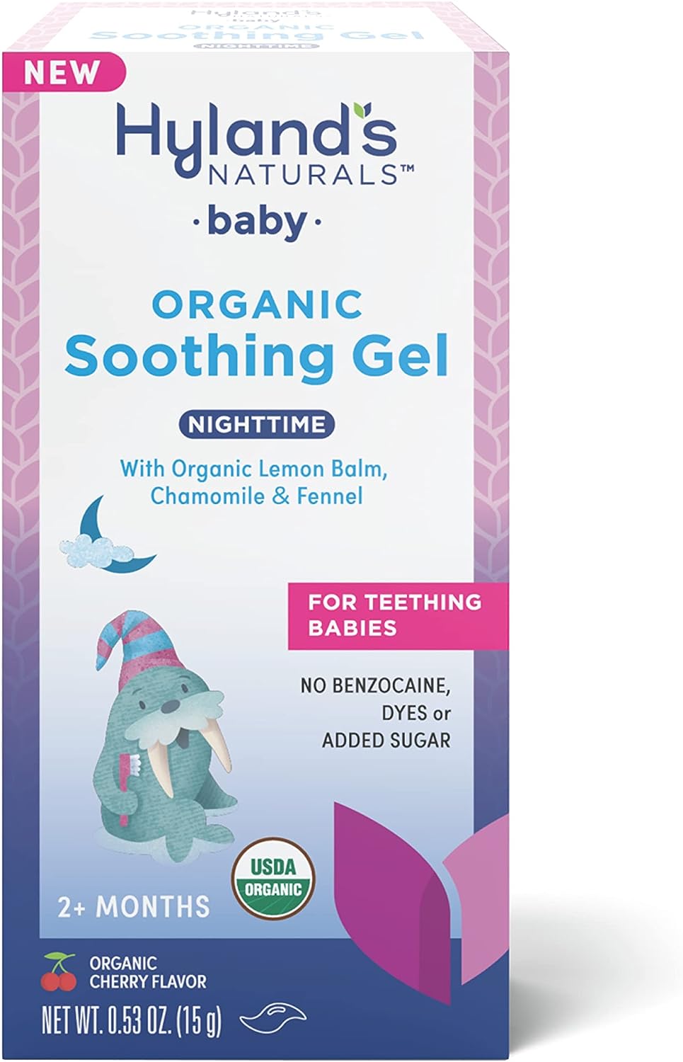 Gel calmante oral orgánico nocturno, con manzanilla, caléndula e hinojo, alivio natural de las molestias orales, irritabilidad e hinchazón