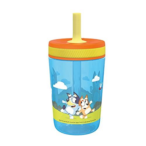 Zak Designs - Juego de vasos Bluey Kelso de 15 onzas