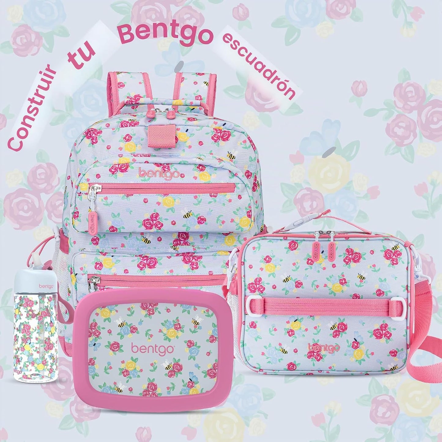 Bentgo Kids Prints Lunch Box Flores florecientes.