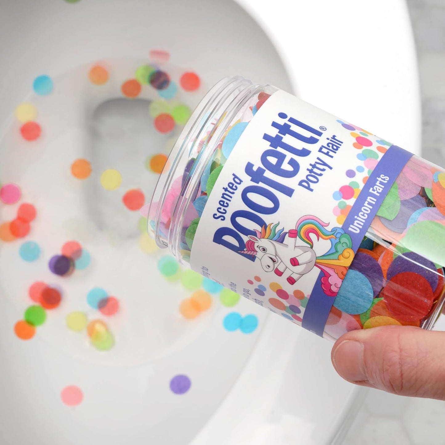 Poofetti Potty Flair Confeti perfumado para inodoro