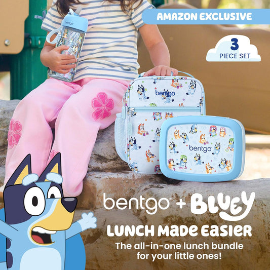 Preventa Set de tres piezas para la hora del almuerzo Bentgo + BLUEY Modelo Play Day