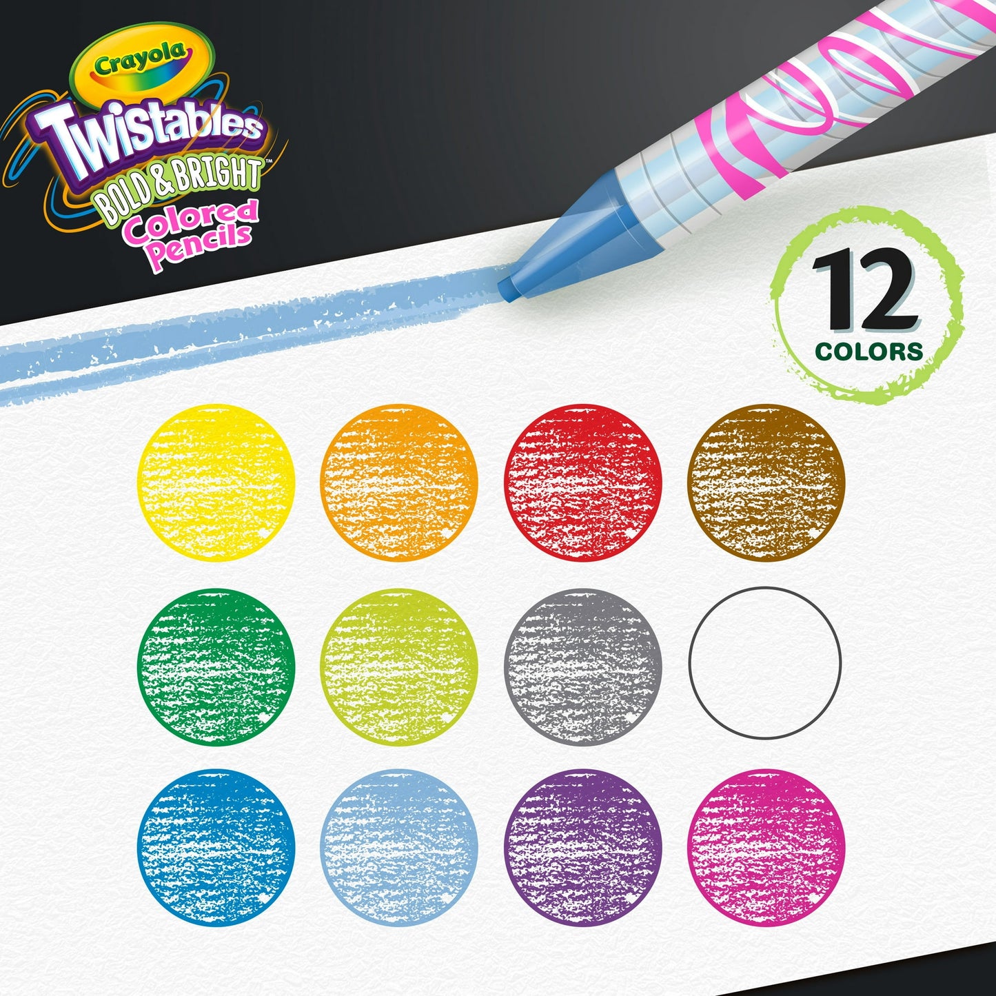 Crayola Bold and Bright Twistables Colored Pencils, 12