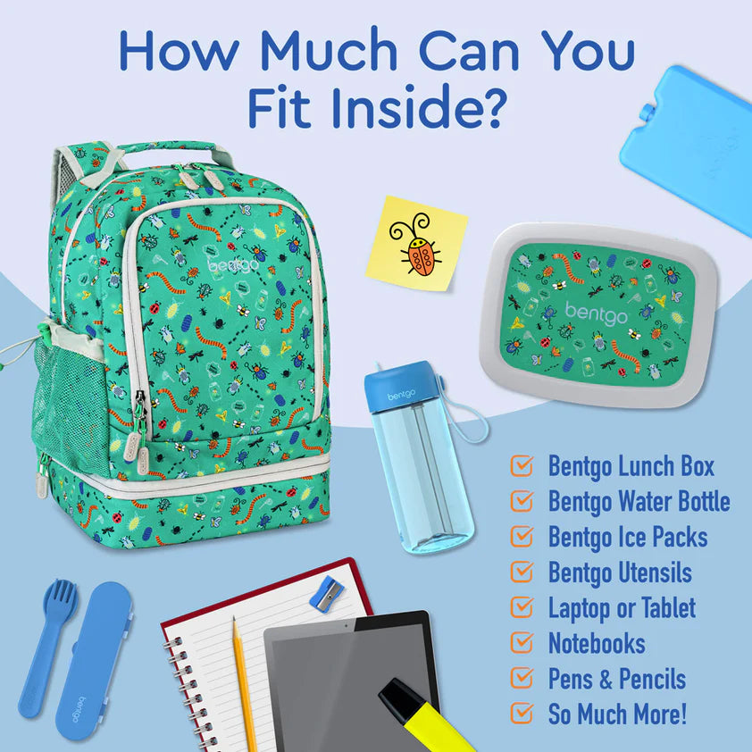 Bentgo Kids 2-in-1 Backpack & Lunch Bug Buddies