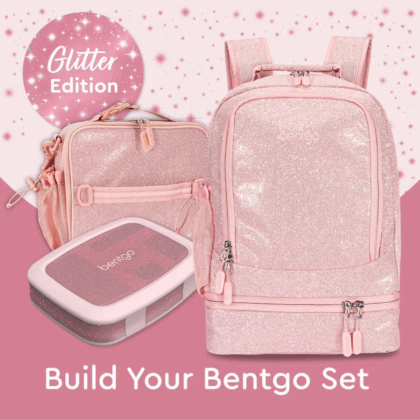 Bentgo Kids 2-in-1 Backpack & Lunch Bag Petal Pink Glitter