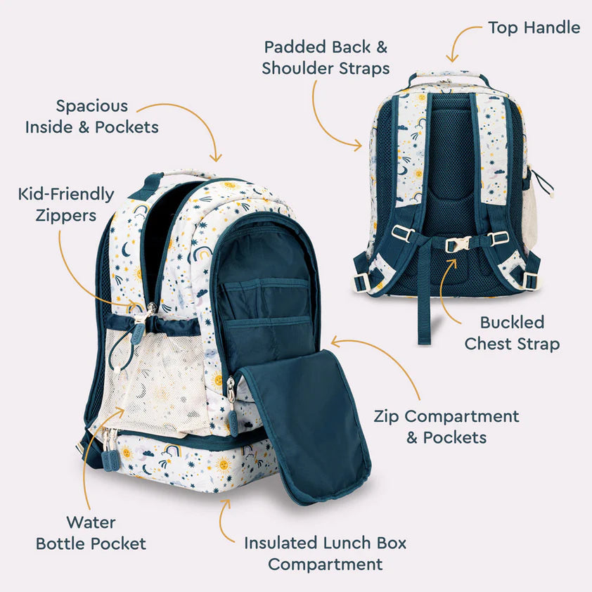 Bentgo Kids 2-in-1 Backpack & Lunch Friendly Skies