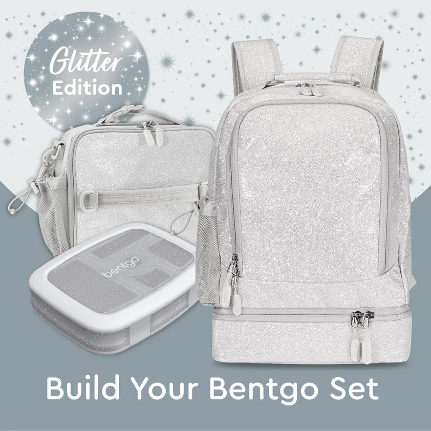 Bentgo Kids 2-in-1 Backpack & Lunch Silver Glitter