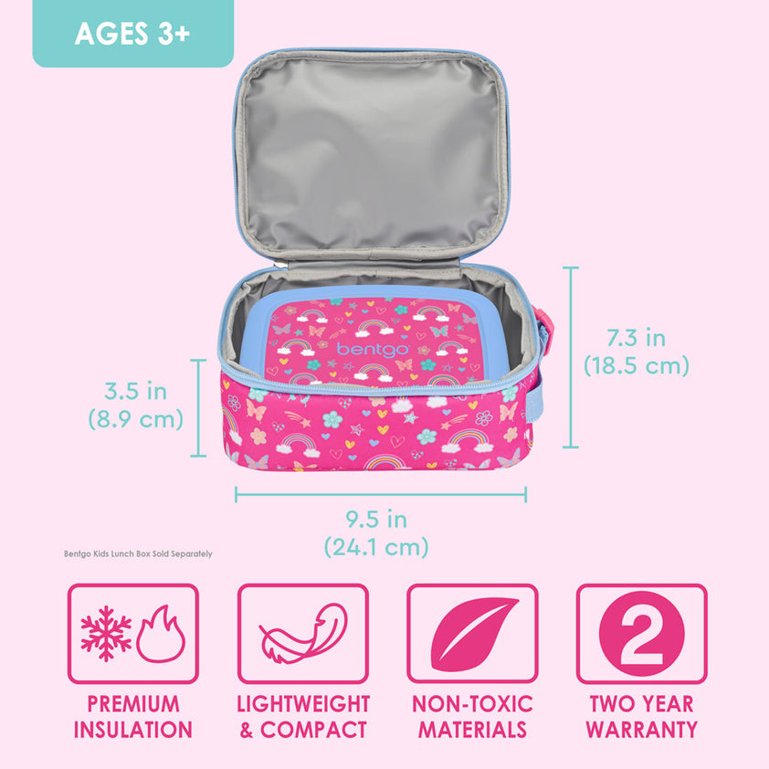Bentgo Kids Insulated Lunch Tote Rainbows and Butterflies