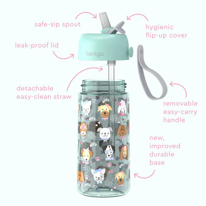Bentgo Kids Water Bottle Puppy Love