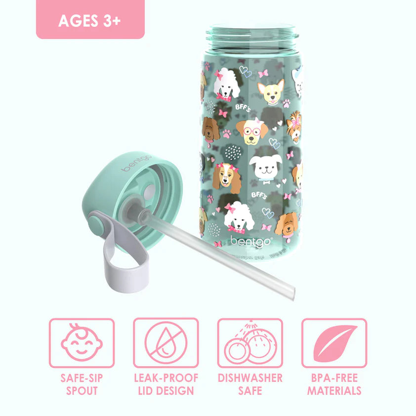 Bentgo Kids Water Bottle Puppy Love