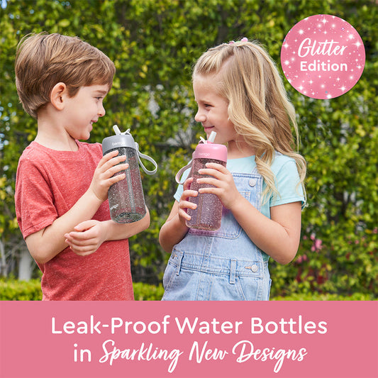 Bentgo Kids Water Bottle Petal Pink Glitter