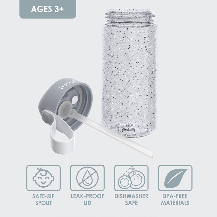 Bentgo Kids Water Bottle Silver Glitter