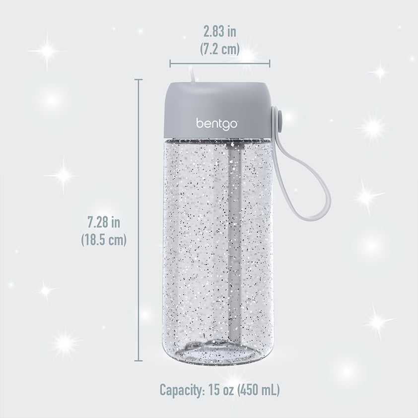 Bentgo Kids Water Bottle Silver Glitter