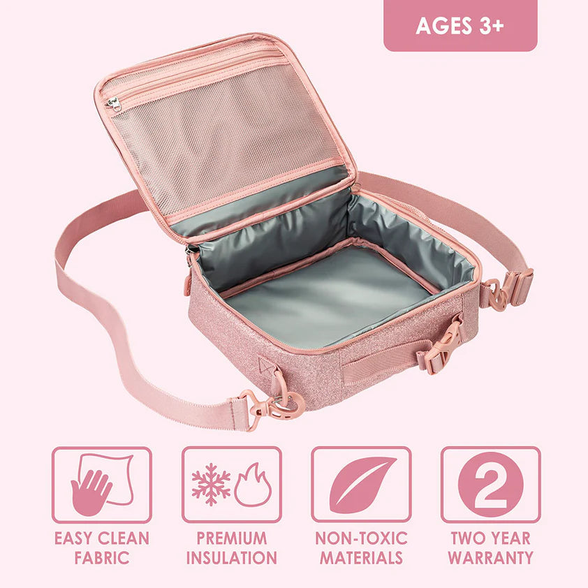 Bentgo Kids Lunch Bag Petal Pink Glitter
