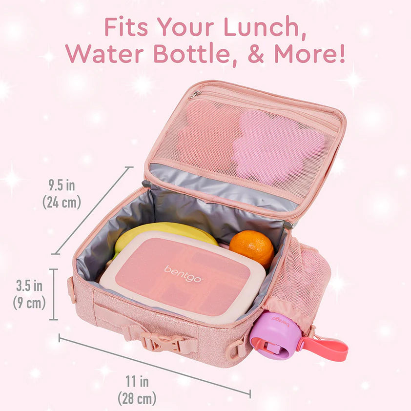 Bentgo Kids Lunch Bag Petal Pink Glitter