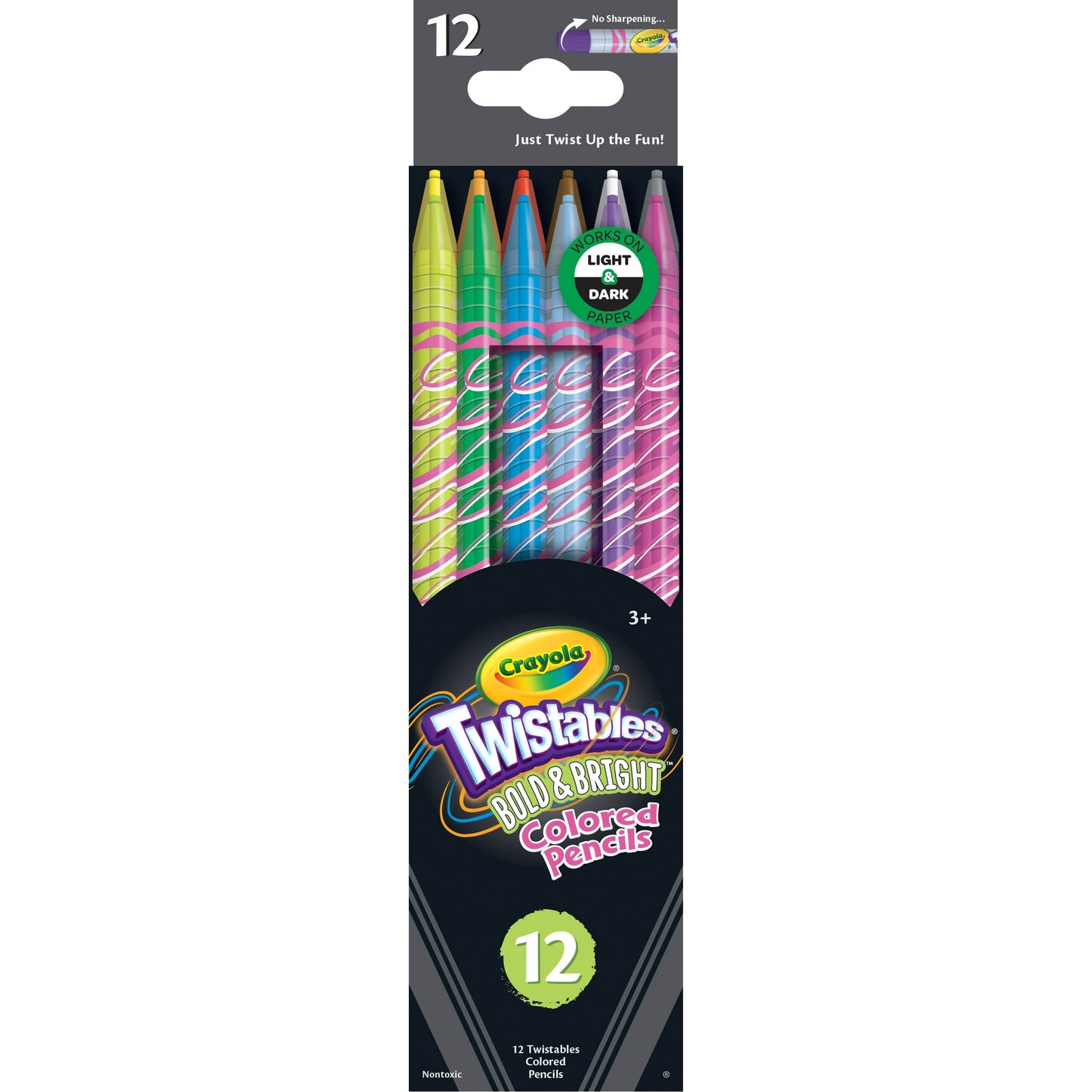 Crayola Bold and Bright Twistables Colored Pencils, 12