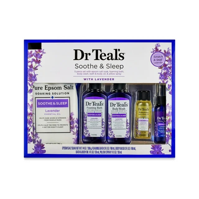 Dr Teal's Set de regalo Soothe & Sleep, lavanda, 5 piezas