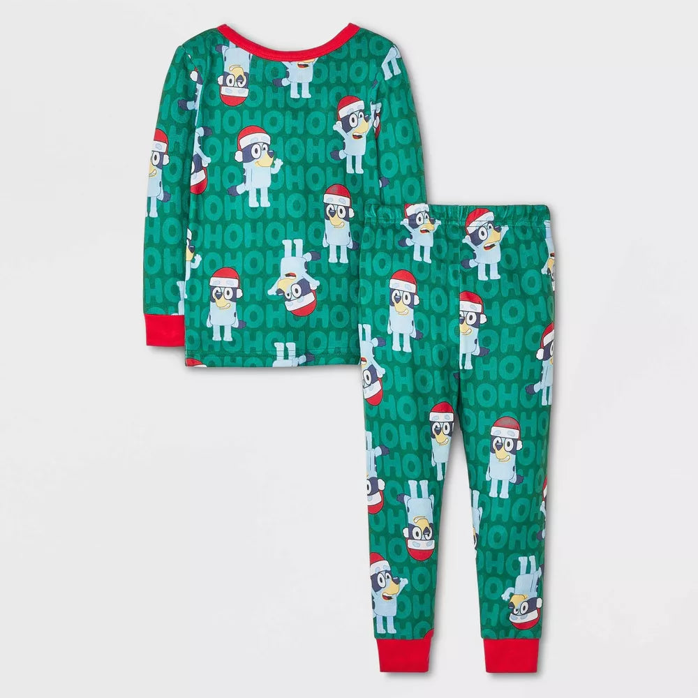 Pijama 'Ho Ho Ho' Bluey Holiday de 4 piezas
