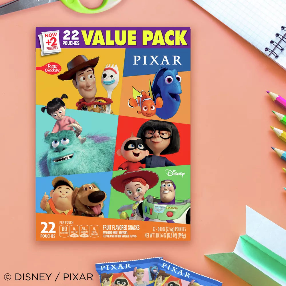 Betty Crocker Pixar Fruit Snack - 22ct
