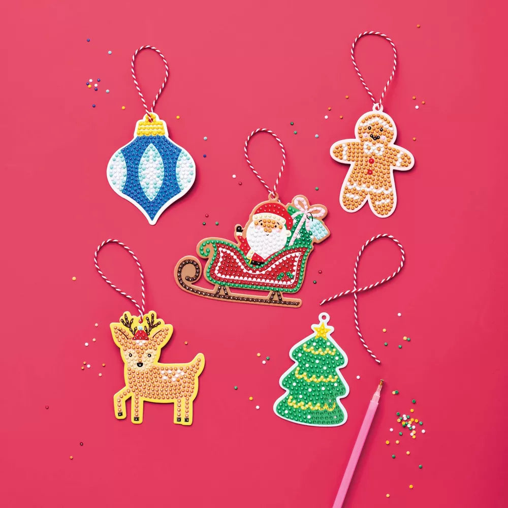 Kit de etiquetas de regalo con gemas para manualidades navideñas