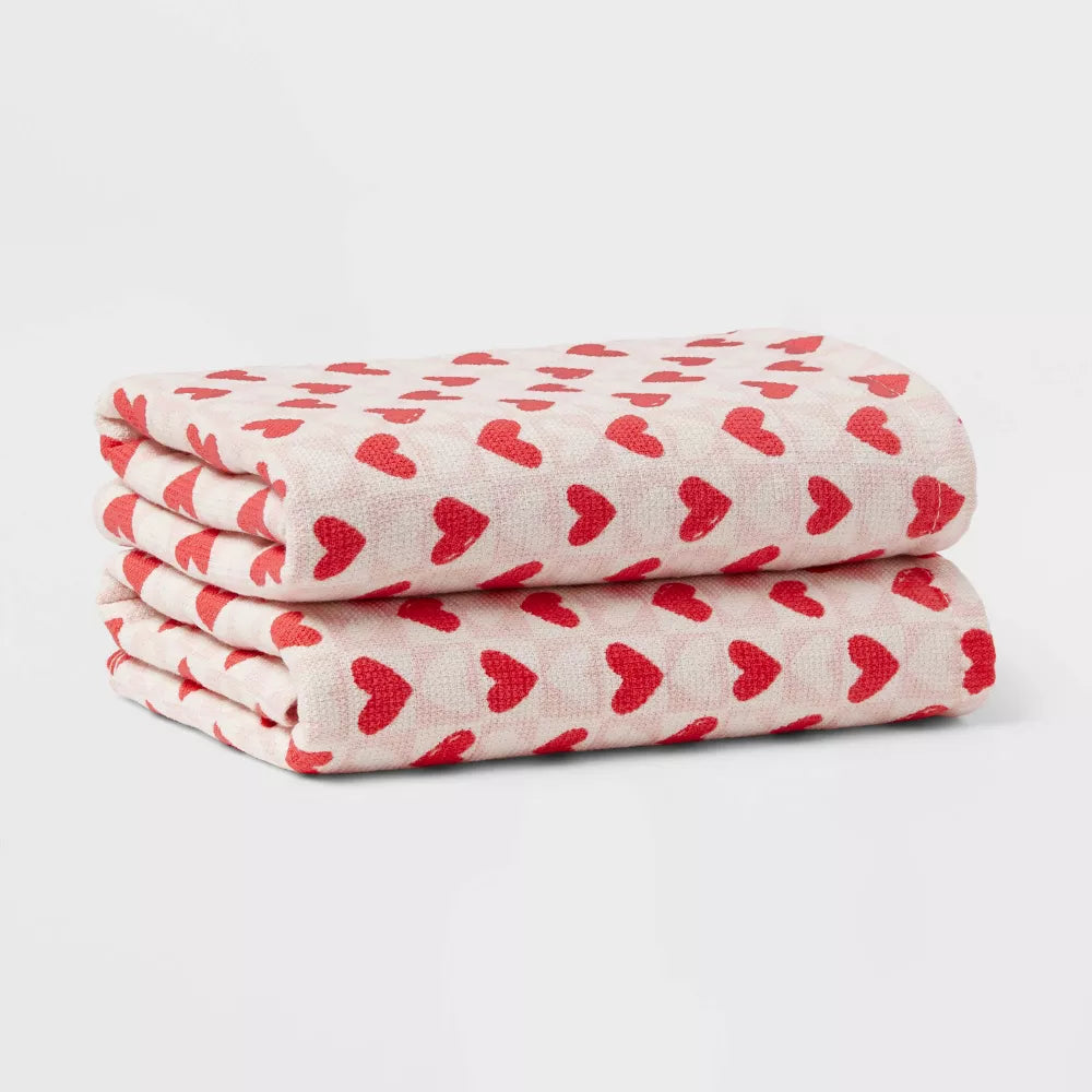 Paquete de 2 toallas de mano estampadas de San Valentín - Threshold™