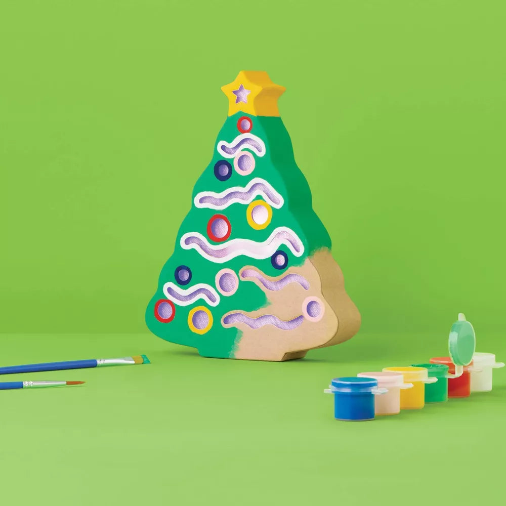 Kit de árbol de cartón iluminado para manualidades navideñas