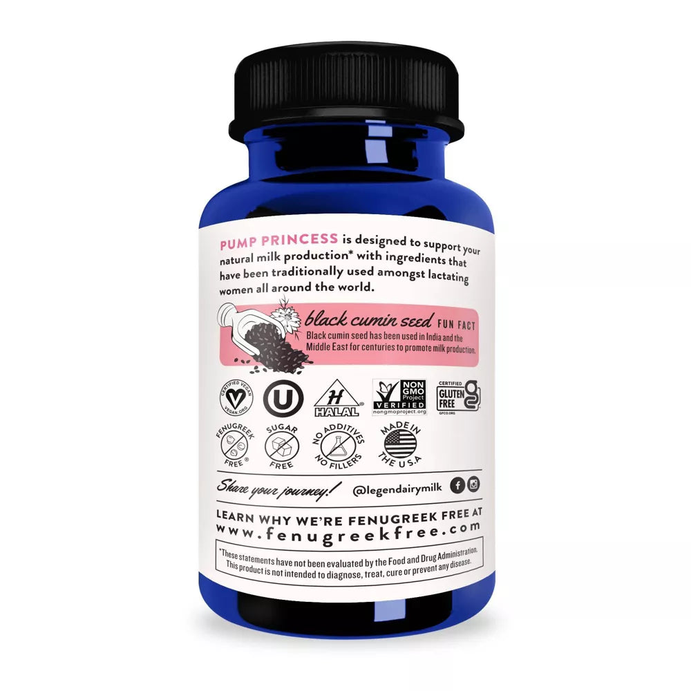 Legendairy Milk Pump Princess Vegan Lactation Supplement - 60ct
