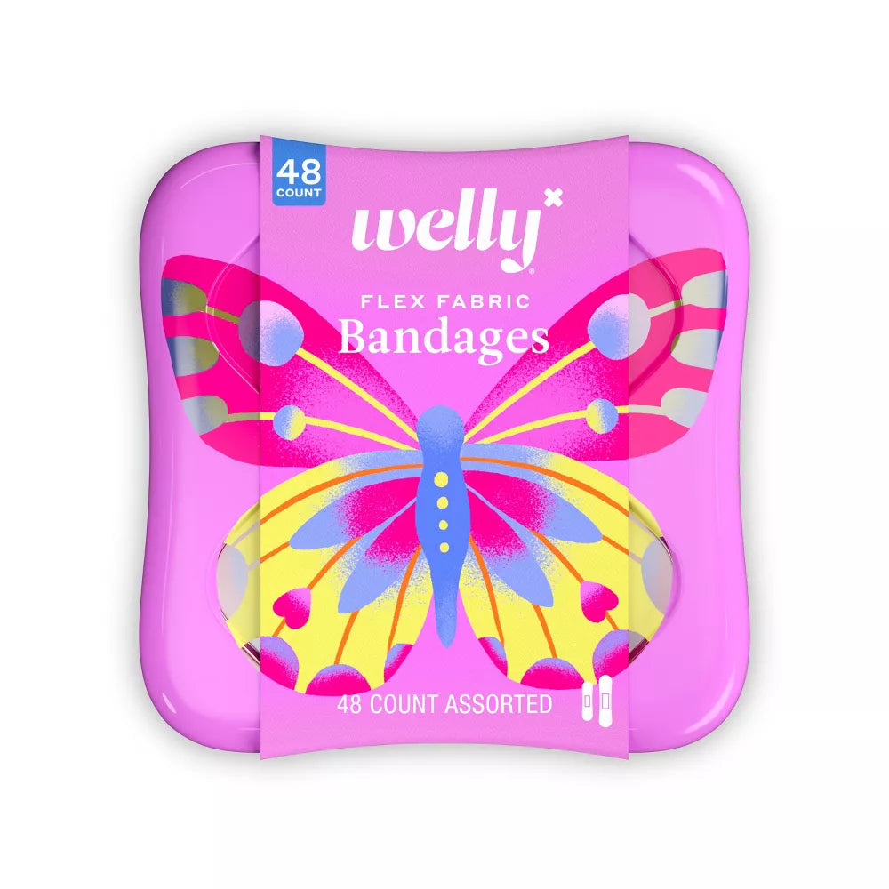 Welly Butterfly Bandages - 48ct