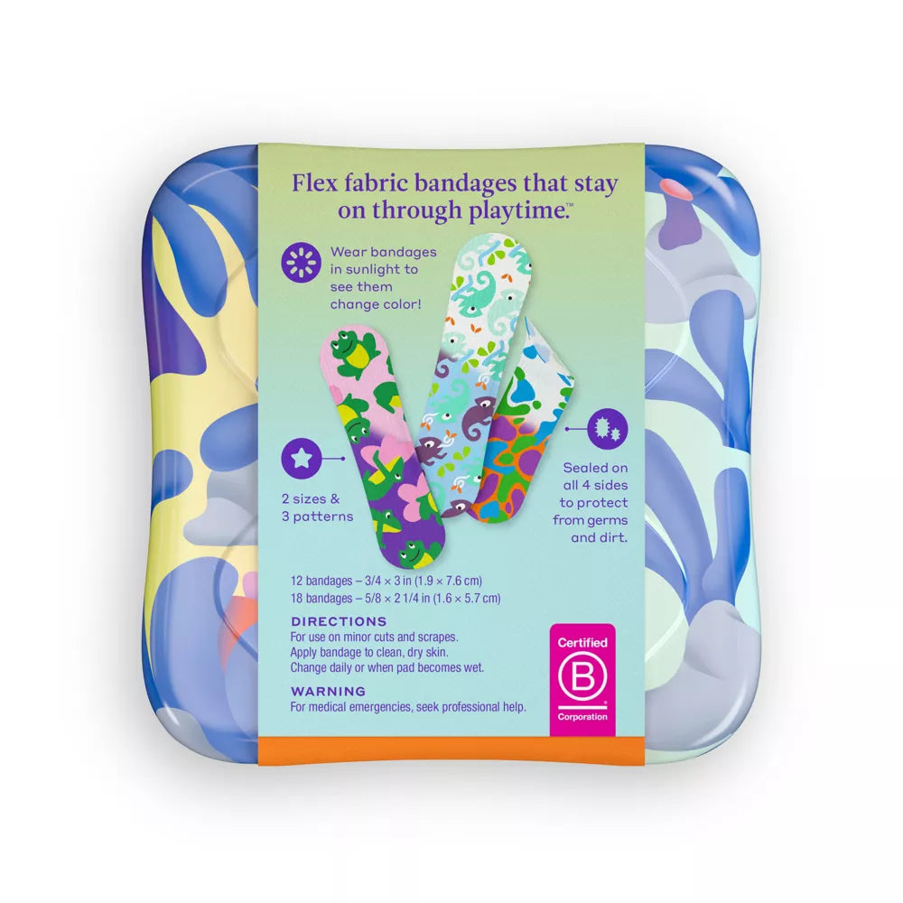 Welly Color Changing Flex Fabric Bandages - 30ct