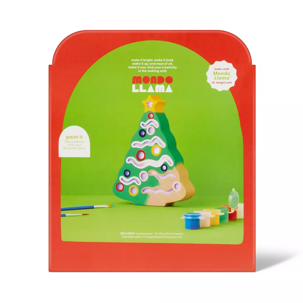 Kit de árbol de cartón iluminado para manualidades navideñas