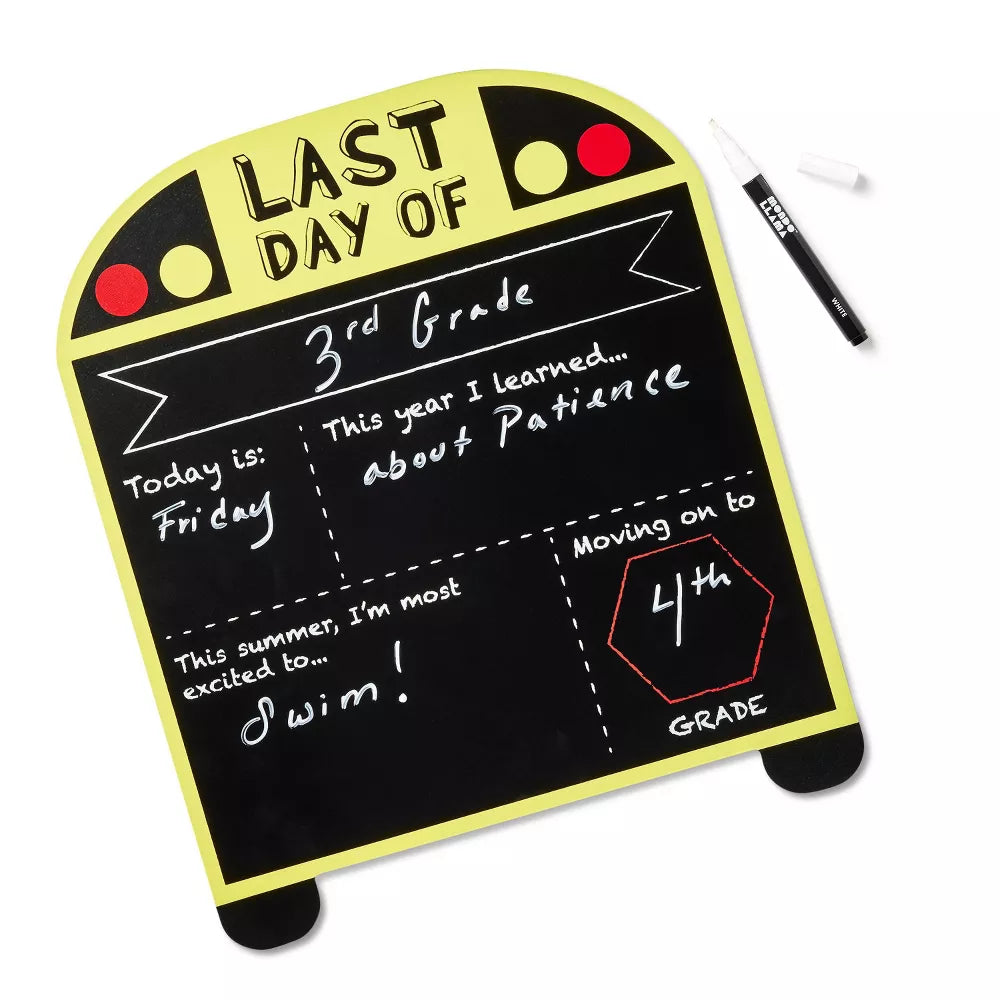 Reversible First & Last Day of School Sign School Bus - Mondo Llama™