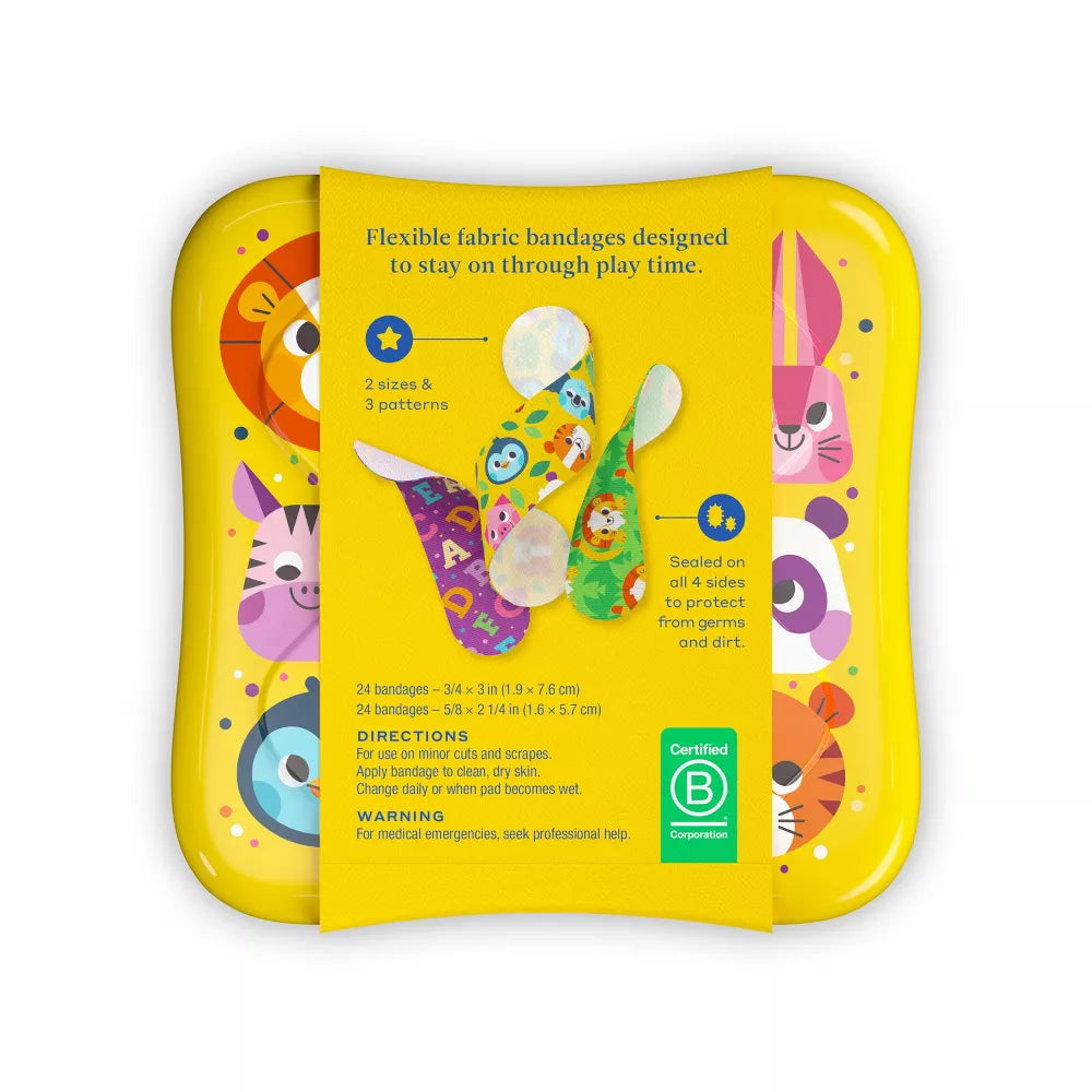 Welly Zoo Animals Flex Fabric Bandages - 48ct