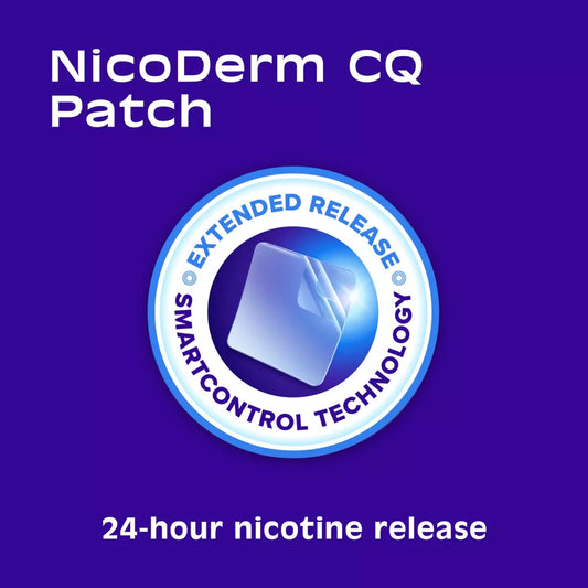 NicoDerm CQ Stop Smoking Aid Clear Patches Step 1 - 14ct Parches Nicotina 21mg