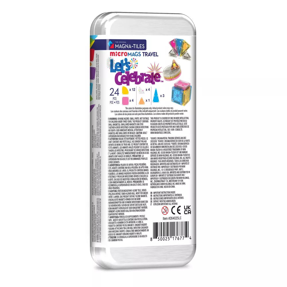 Set de viaje MAGNA-TILES MicroMAGS - Celebraciones