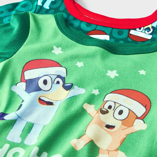 Pijama 'Ho Ho Ho' Bluey Holiday de 4 piezas