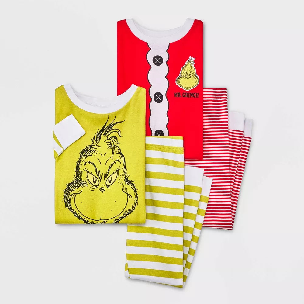 Pijama Dr. Seuss Grinch de 4 piezas