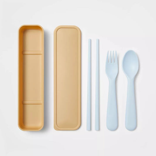 Cutlery Set Beige/Blue - Cat & Jack™