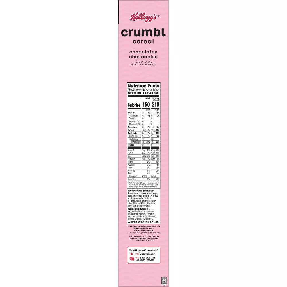 Kellogg's Crumbl Cookies Cereal - 12.6oz