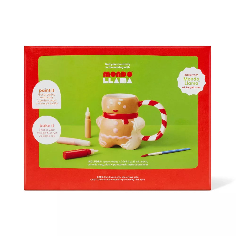 Kit de taza de jengibre para pintar con motivos navideños