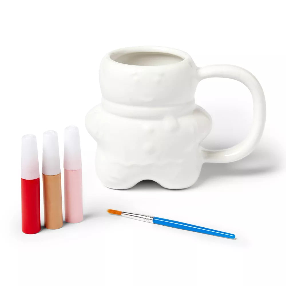 Kit de taza de jengibre para pintar con motivos navideños