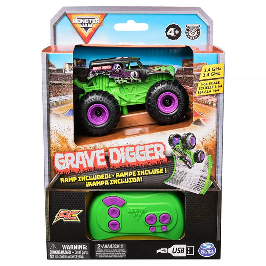 Monster Jam Grave Digger RC Monster Truck 1:64 Scale