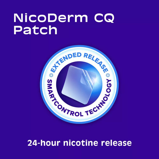 NicoDerm CQ Stop Smoking Aid Clear Patches Step 2 - 14ct Parches Nicotina 14mg